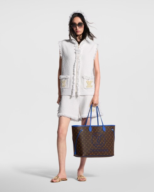 Sleeveless Fringe Hem Toweling Hoodie in Women's Ready-to-Wear Knitwear collections by Louis Vuitton