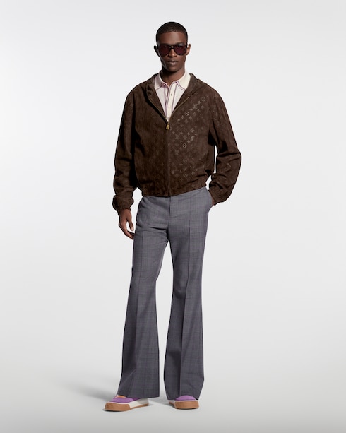 Monogram Embossed Suede Hoodie in Les Extraordinaires's High-End Ready-to-Wear } collections by Louis Vuitton