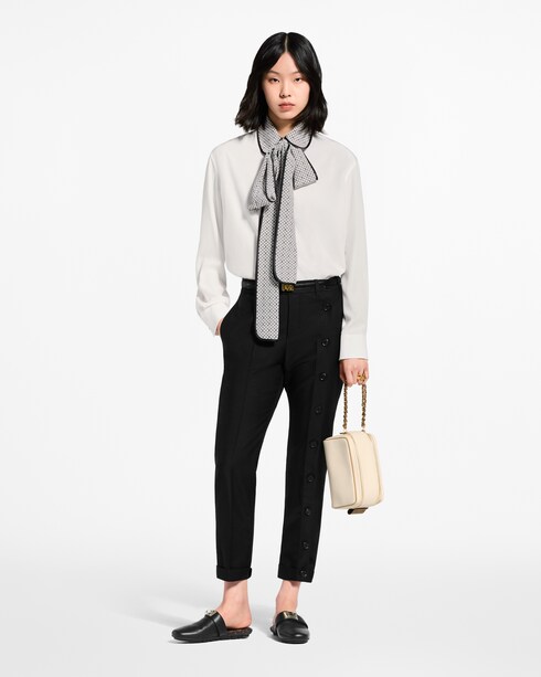 Blouse à col Monogram Femme Prêt-à-porter Hauts | LOUIS VUITTON