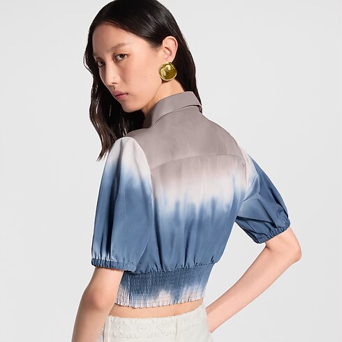 Bluzka Tie Dye Smocked Blouse in Kobiety's Odzież Tops collections by Louis Vuitton (Powiększenie produktu)