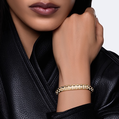 Bransoletka Le Damier de Louis Vuitton z podwójnym rzędem diamentów z żółtego złota in Biżuteria's Kategorie Bransoletki collections by Louis Vuitton (Powiększenie produktu)