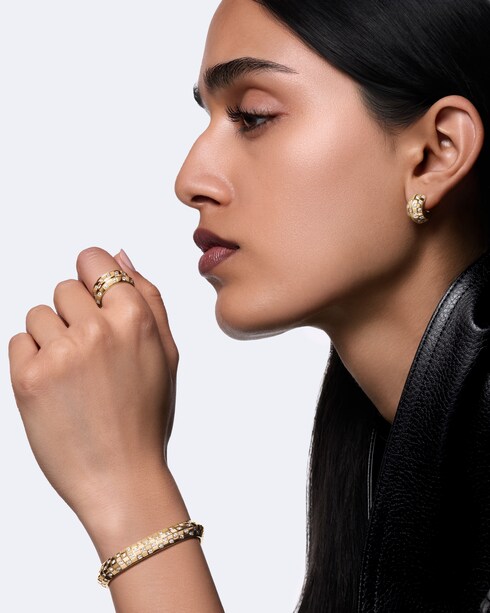 Bracelet double rang Le Damier de Louis Vuitton, or jaune et diamants Joaillerie Catégories Bracelets | LOUIS VUITTON