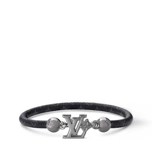 Bransoletka LV Flower Płótno Monogram Eclipse in Mężczyźni's Biżuteria modowa Bransoletki collections by Louis Vuitton (Powiększenie produktu)