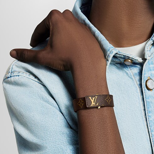 Bransoletka LV Slim Płótno Monogram in Mężczyźni's Biżuteria modowa Bransoletki collections by Louis Vuitton (Powiększenie produktu)