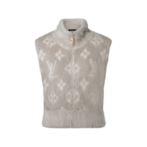 Brushed Monogram Zip-Up Gilet in Kobiety's Odzież Dzianiny collections by Louis Vuitton (Powiększenie produktu)