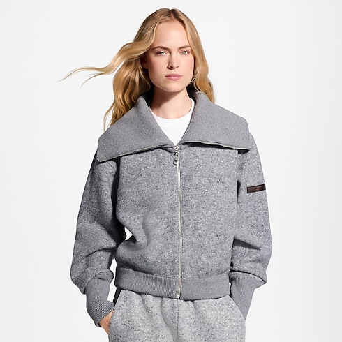 Cashmere Zip-Up Jacket in Kobiety's Odzież T-shirty i Bluzy collections by Louis Vuitton (Powiększenie produktu)