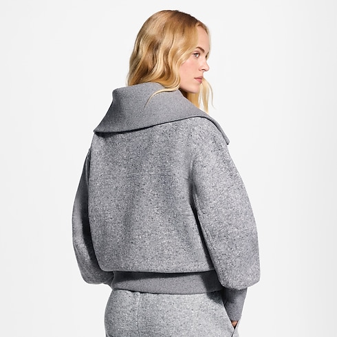 Cashmere Zip-Up Jacket in Kobiety's Odzież T-shirty i Bluzy collections by Louis Vuitton (Powiększenie produktu)