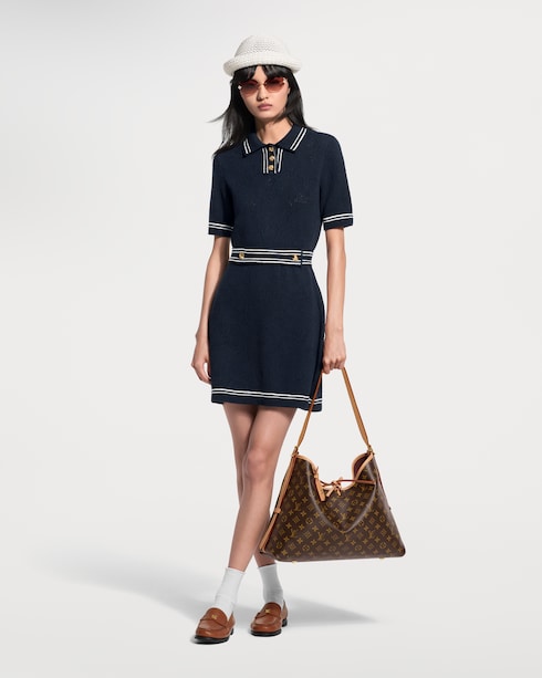 Contrast Accent Openwork Knit Dress in Women's Ready-to-Wear Dresses collections by Louis Vuitton