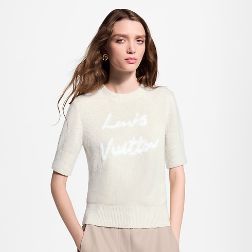 Cursive Signature Knit Top in Kobiety's Odzież Dzianiny collections by Louis Vuitton (Powiększenie produktu)