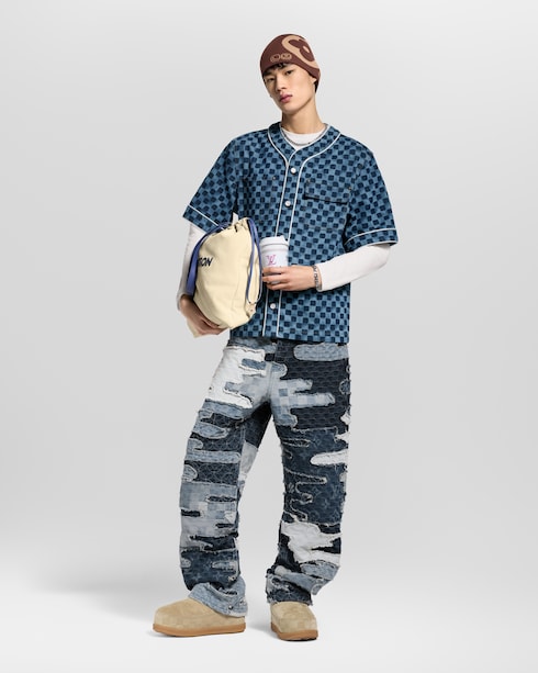 Damier Denim Baseball Shirt in Men's Ready-to-Wear All Ready-to-Wear collections by Louis Vuitton