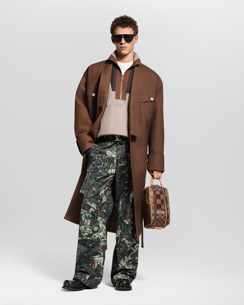 New - Damier Hybrid Half-Zip Workwear Jumper New For Men Fall-Winter 2025 Show | LOUIS VUITTON