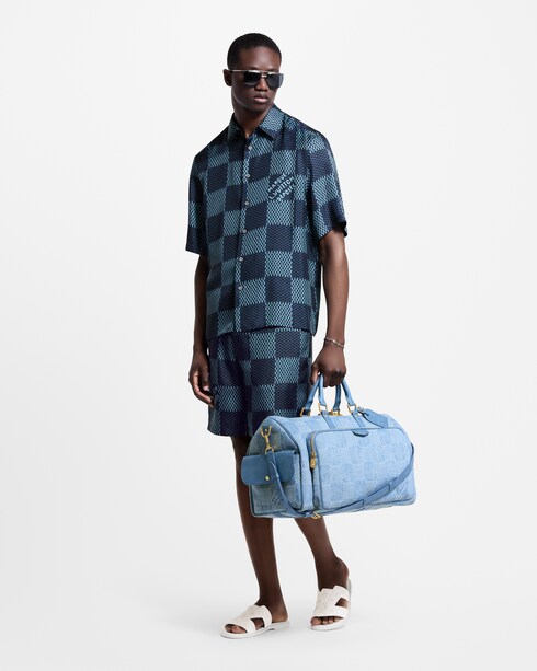 Kurzarm-Hemd aus Seide mit Damier Herren Ready to Wear Vollständige Ready to Wear | LOUIS VUITTON