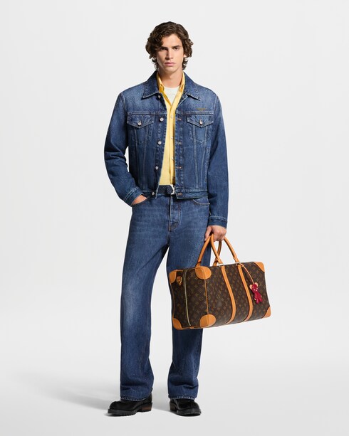 Dwustronny pasek LV Dimension Monogram Reflective Denim 40 mm Monogram Denim in Mężczyźni's Akcesoria Paski collections by Louis Vuitton