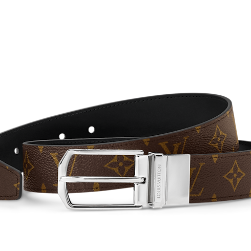Dwustronny pasek LV Slender 35 mm Płótno Monogram in Mężczyźni's Akcesoria Paski collections by Louis Vuitton (Powiększenie produktu)