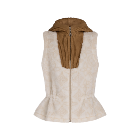 Dzianinowy bezrękawnik Monogram Fleece Gilet in Kobiety's Odzież Płaszcze i kurtki collections by Louis Vuitton (Powiększenie produktu)