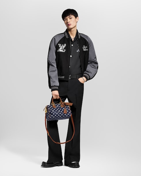 Embellished Mix Leather Blouson in Les Extraordinaires's High-End Ready-to-Wear } collections by Louis Vuitton