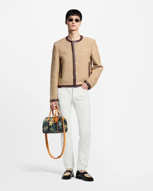 Embellished Raffia Chic Collarless Jacket in Men's Ready-to-Wear All Ready-to-Wear collections by Louis Vuitton