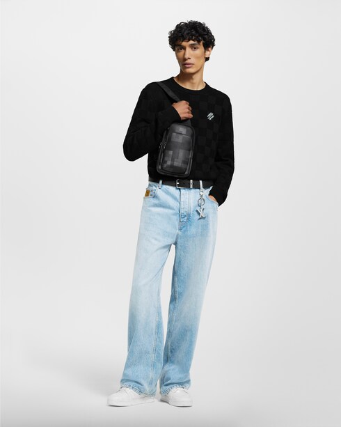 Embellished Wool Damier Pullover in Men's Ready-to-Wear All Ready-to-Wear collections by Louis Vuitton