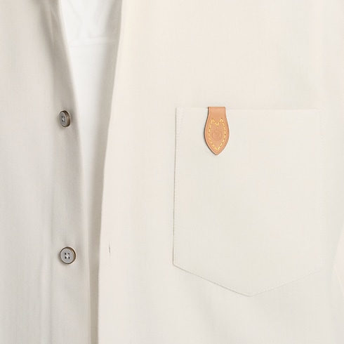 Flanelowa koszula z kaszmiru i bawełny z długim rękawem in Mężczyźni's Odzież Odzież collections by Louis Vuitton (Powiększenie produktu)