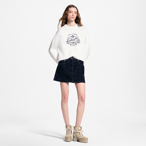 Flocked Signature Sweater in Kobiety's Odzież T-shirty i Bluzy collections by Louis Vuitton (Powiększenie produktu)