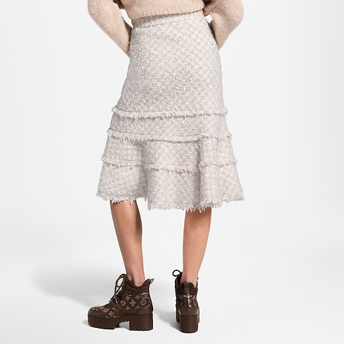Fringe Trim Tweed Skirt in Kobiety's Odzież Nowości w Ready-to-wear collections by Louis Vuitton (Powiększenie produktu)