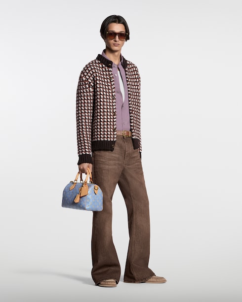كارديجان محبوك من الصوف السميك in الجديد's للرجال المُسبق: عرض ربيع/صيف 2026 collections by Louis Vuitton