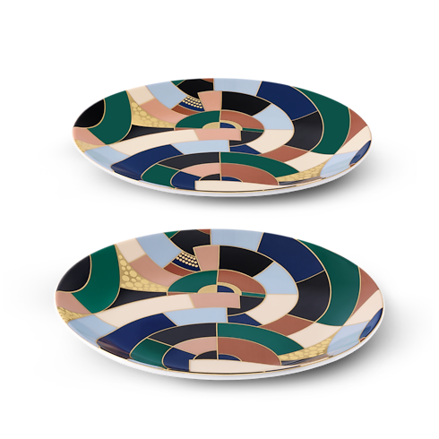 Illusion Set of 2 Bread Plates in Kufry, Podróże i Dom's Artykuły Domowe i Zastawa Stołowa Sztuka ucztowania collections by Louis Vuitton (Powiększenie produktu)