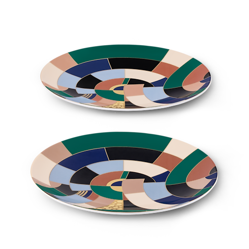 Illusion Set of 2 Dessert Plates in Kufry, Podróże i Dom's Artykuły Domowe i Zastawa Stołowa Sztuka ucztowania collections by Louis Vuitton (Powiększenie produktu)