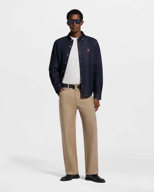 Langarm-Hemd aus Denim Herren Ready to Wear Hemden | LOUIS VUITTON