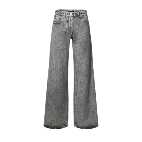 Jeansy Stonewashed z rozszerzanymi nogawkami in Kobiety's Odzież Spodnie i Szorty collections by Louis Vuitton (Powiększenie produktu)