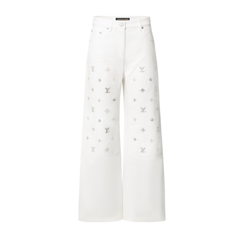 Widok Jeansy z szerokimi nogawkami Signature Sequin z przodu