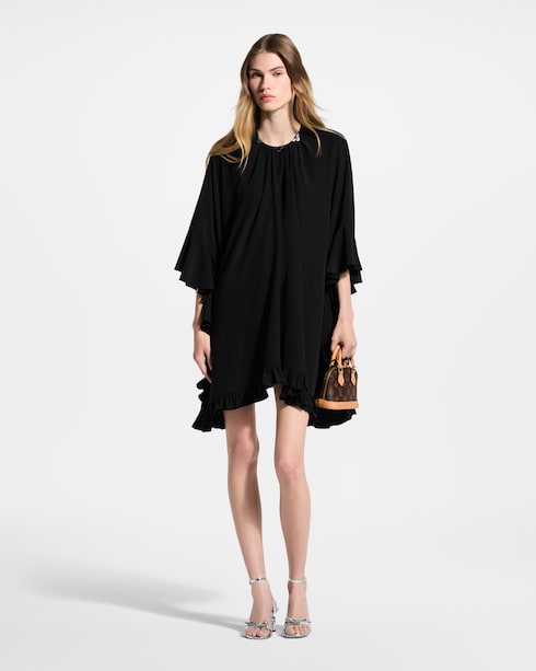 Caftán con ribete de volantes Mujer Prêt-à-Porter Vestidos | LOUIS VUITTON