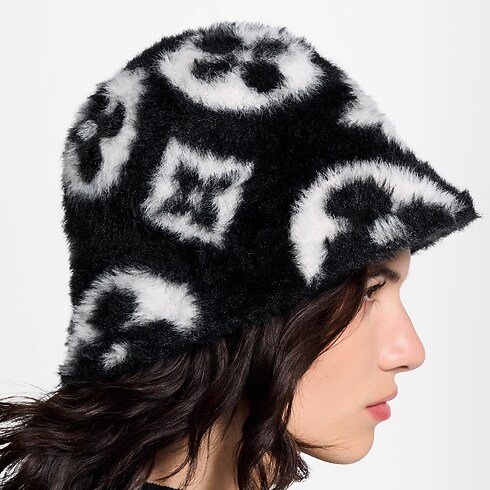 Kapelusz LV Fluffy Monogram Hat S00 in Kobiety's Akcesoria Kapelusze, rękawiczki i skarpetki collections by Louis Vuitton (Powiększenie produktu)