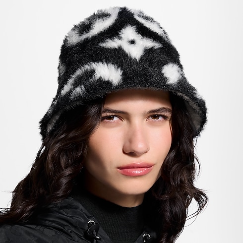 Kapelusz LV Fluffy Monogram Hat S00 in Kobiety's Akcesoria Kapelusze, rękawiczki i skarpetki collections by Louis Vuitton (Powiększenie produktu)
