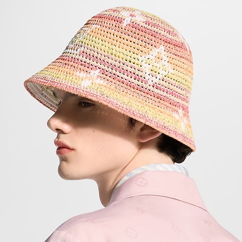 Kapelusz typu bucket Monogram Stripes Crochet S00 in Mężczyźni's Akcesoria Czapki i Rękawiczki collections by Louis Vuitton (Powiększenie produktu)
