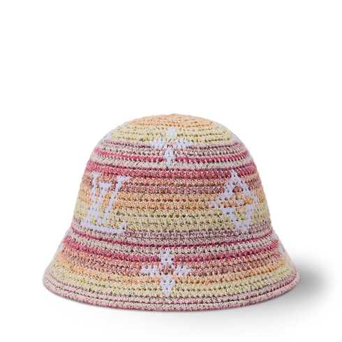 Kapelusz typu bucket Monogram Stripes Crochet S00 in Mężczyźni's Akcesoria Czapki i Rękawiczki collections by Louis Vuitton (Powiększenie produktu)