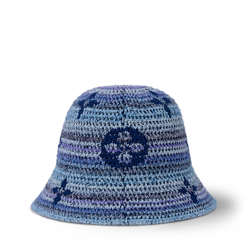 Widok Kapelusz typu bucket Monogram Stripes Crochet z tyłu