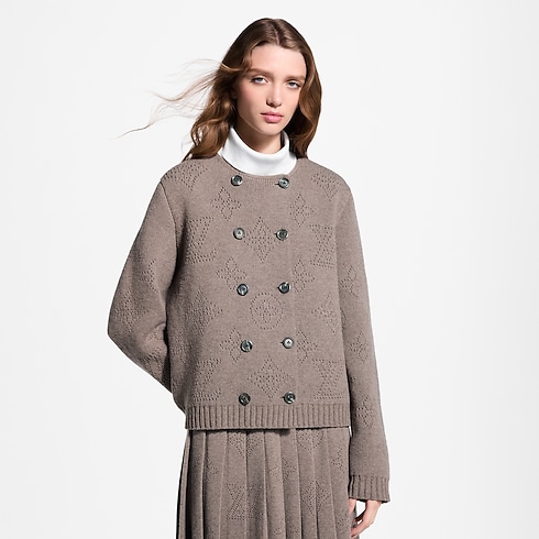 Kardigan Dwurzędowy Dziany Mahina in Kobiety's Nowości dla kobiet } collections by Louis Vuitton (Powiększenie produktu)