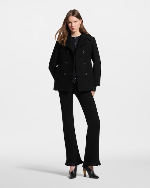 Ruffle Trim Ribbed Cardigan in Women's Fall-Winter 2026 Collection } collections by Louis Vuitton