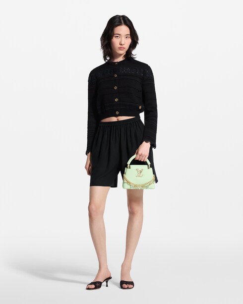 Lace Insert Knit Cardigan in Women's Ready-to-Wear Tops collections by Louis Vuitton