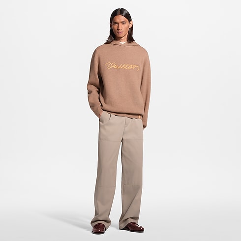 Kaszmirowa bluza z kapturem z sygnaturą VVN Signature in Mężczyźni's Odzież Dzianiny i bluzy collections by Louis Vuitton (Powiększenie produktu)