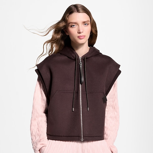 Knit Insert Zip-Up Gilet in Kobiety's Odzież Płaszcze i kurtki collections by Louis Vuitton (Powiększenie produktu)