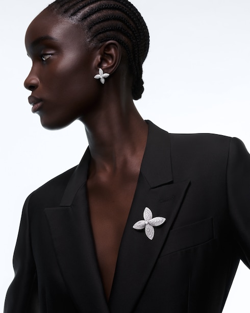 Idylle Blossom Earrings, White Gold & Diamonds in Les Extraordinaires's Jewelry Earrings collections by Louis Vuitton
