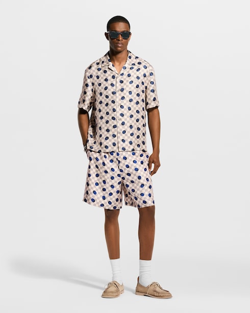 Damier Silk Short-Sleeved Shirt in Men's Ready-to-Wear Shirts collections by Louis Vuitton
