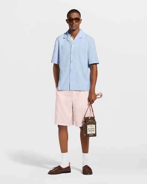 Monogram Bouclette Open Collar Short-Sleeved Shirt in Men's Ready to Wear Shirts collections by Louis Vuitton