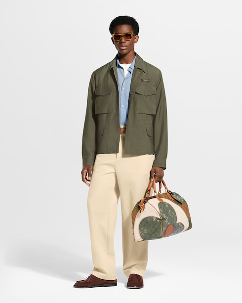 Patchwork Jacquard Short-Sleeved Shirt in Men's Ready-to-Wear Shirts collections by Louis Vuitton