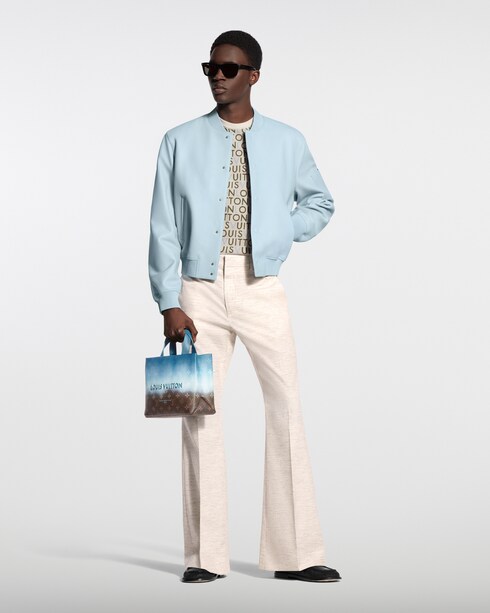Jacquard Signature Short-Sleeved Crewneck in New's For Men The Latest collections by Louis Vuitton