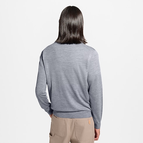 Koszulka polo z wełny, jedwabiu i kaszmiru z długim rękawem in Mężczyźni's Odzież Odzież collections by Louis Vuitton (Powiększenie produktu)