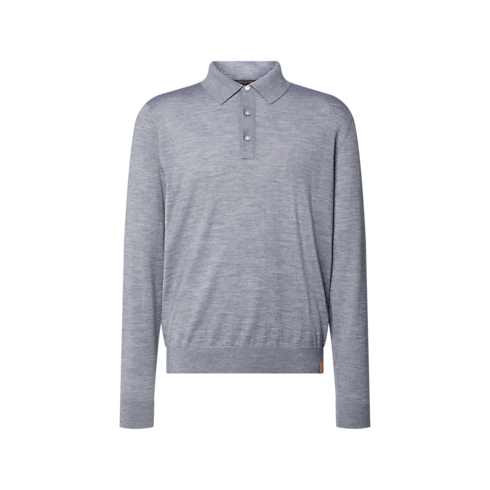 Koszulka polo z wełny, jedwabiu i kaszmiru z długim rękawem in Mężczyźni's Odzież Odzież collections by Louis Vuitton (Powiększenie produktu)