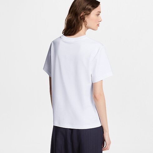 Koszulka z haftowaną sygnaturą in Kobiety's Odzież Tops collections by Louis Vuitton (Powiększenie produktu)